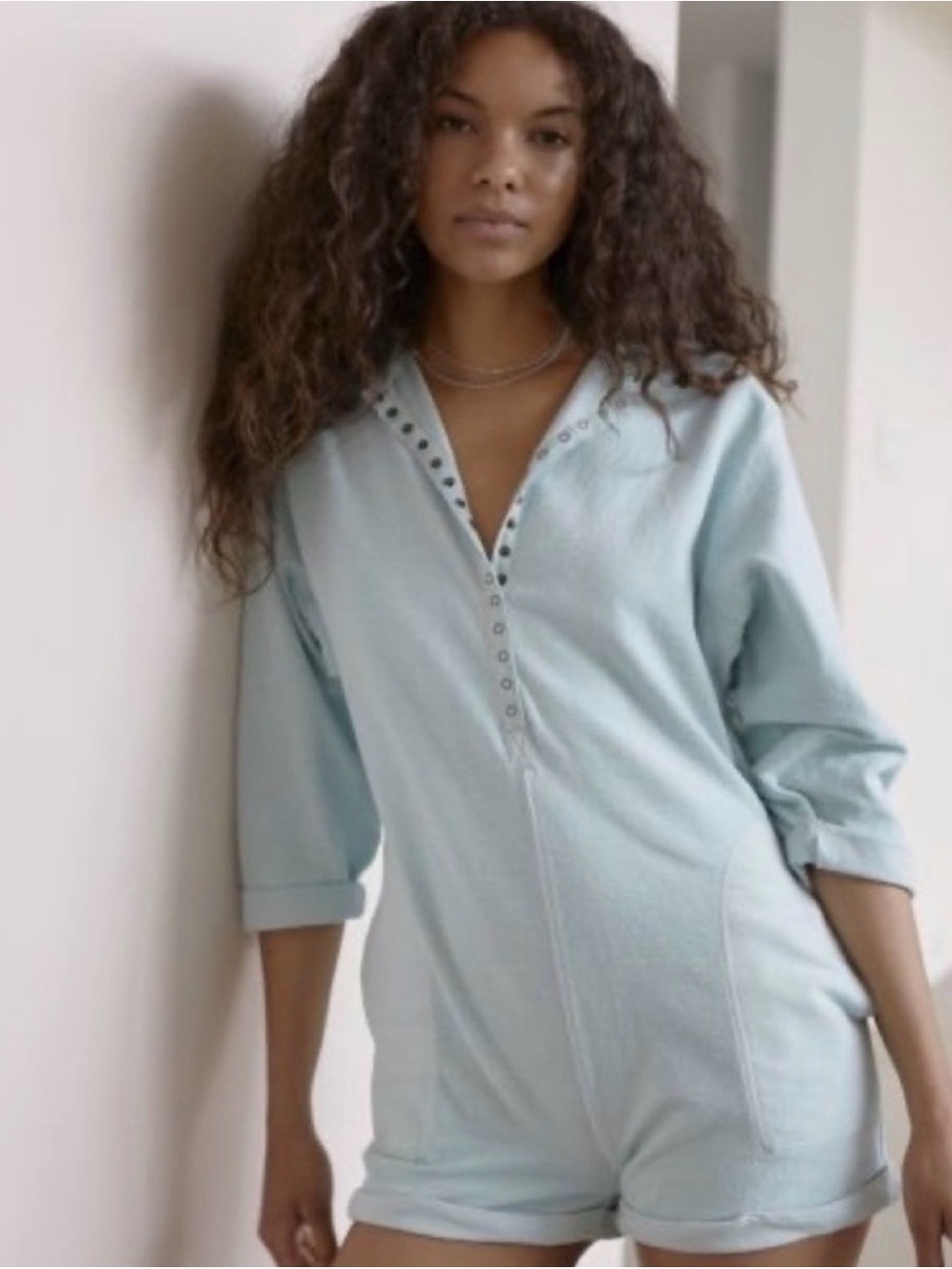 Urban Outfitters “Peggy” Snap Button Romper - EUC